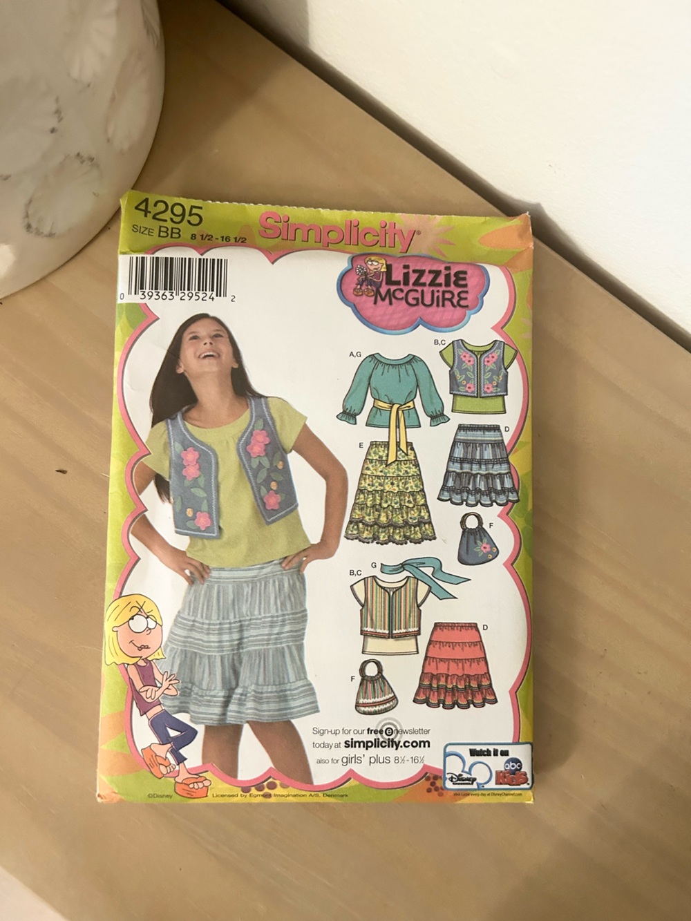Vintage Simplicity 4295 Disney Lizzie McGuire Girls Sewing Pattern Sizes 8½–16½